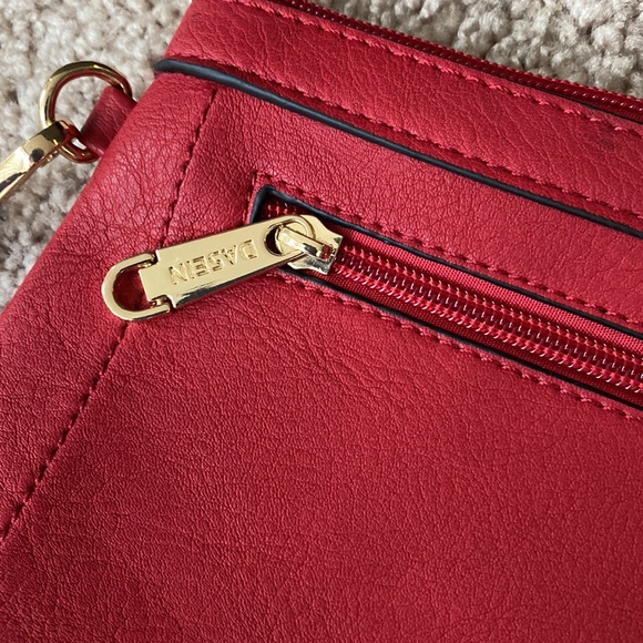 Matte Red Faux Leather Wristlet - Never Used - Picture 4 of 5
